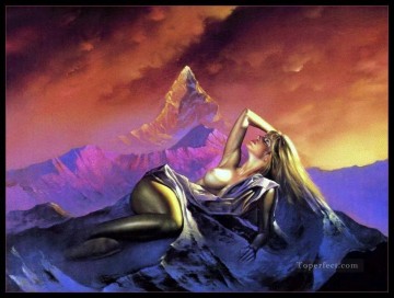 Popular Fantasy Painting - Femme montagne Fantasy